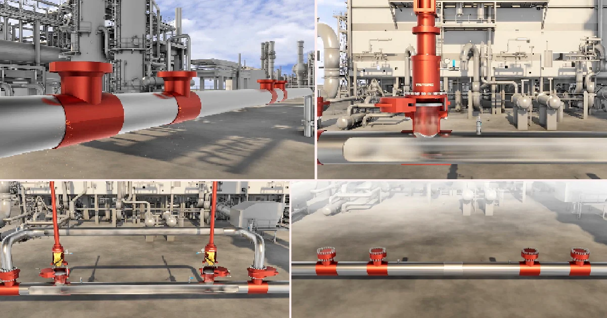 Hot tap and line stop support